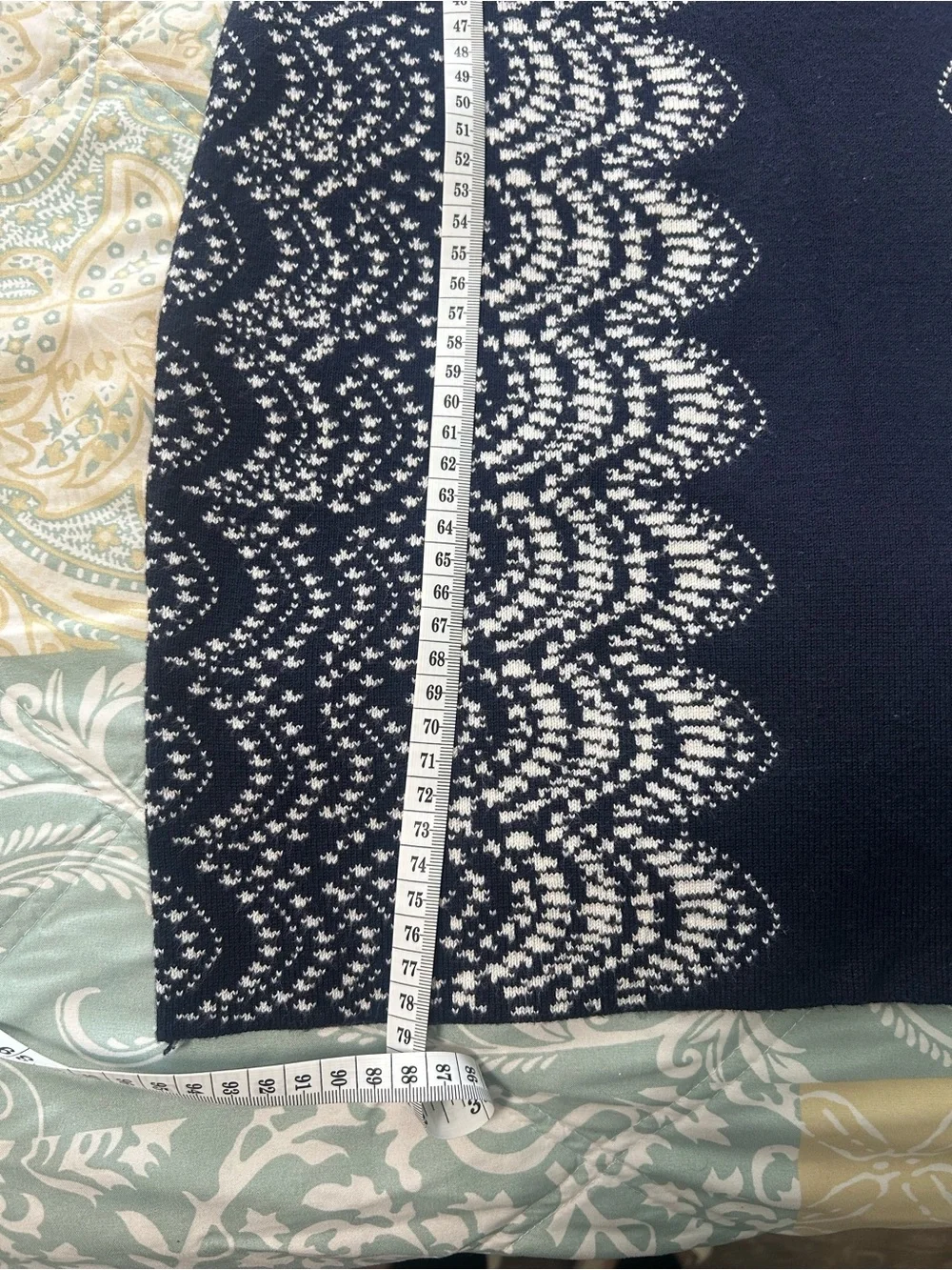 Women's Navy and White Sleeveless Knit Dress